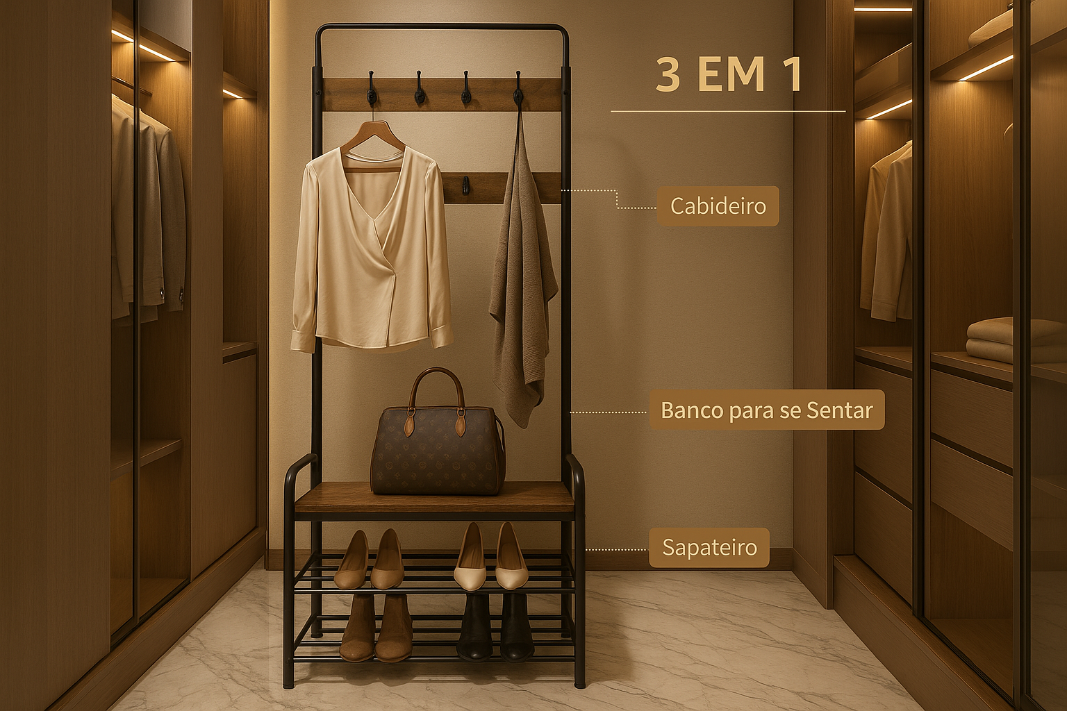 Cenário Closet com Legenda Correta