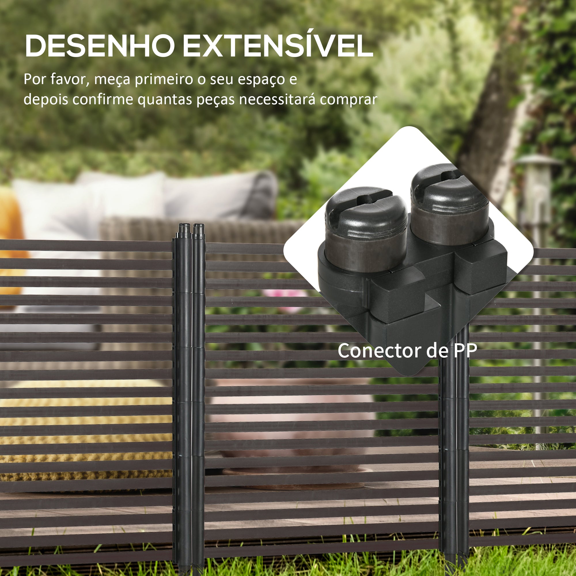 Vedação de Jardim em Aço Marrom 93x22x120cm