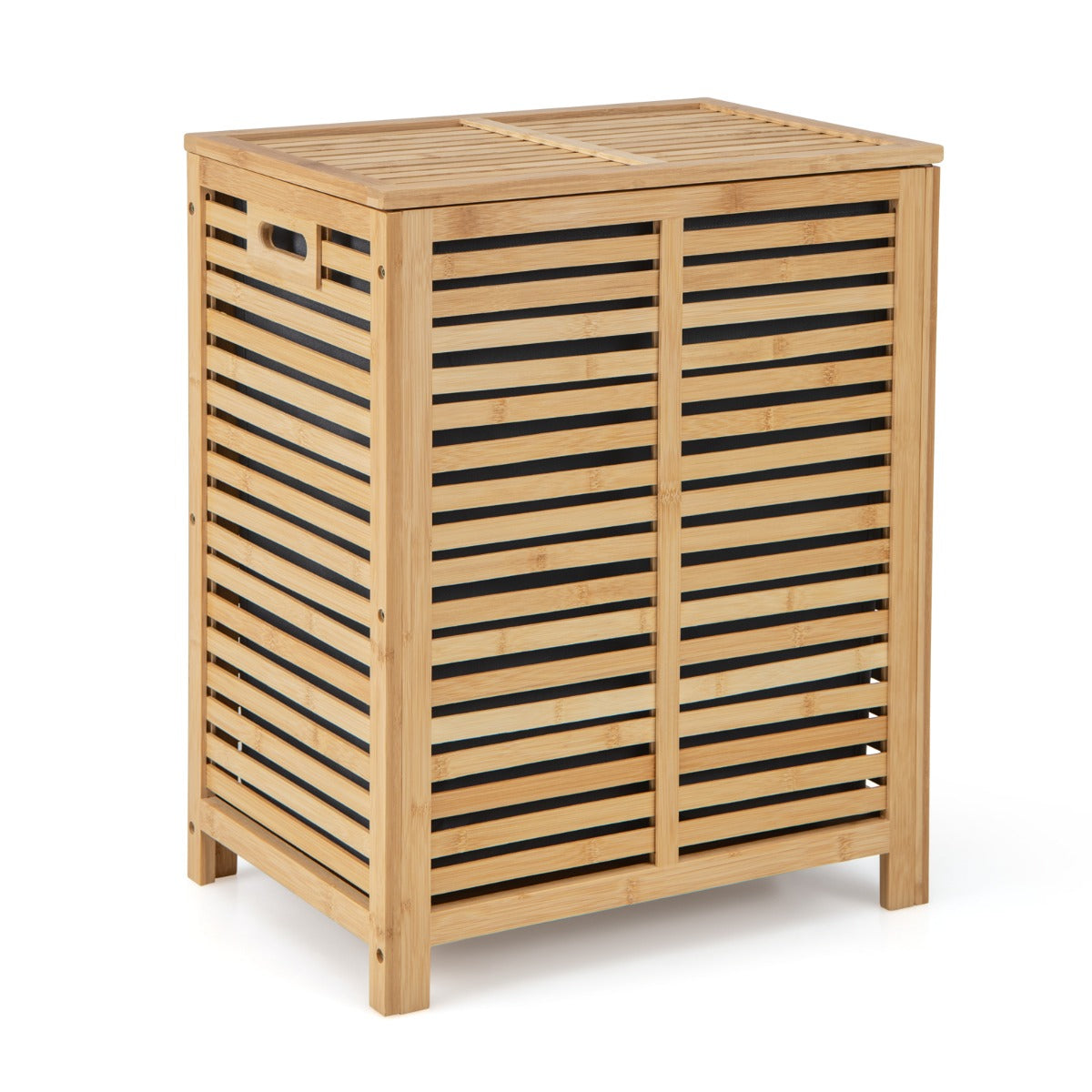 Cesto de Roupa – 50 x 35 x 62 cm – Natural – Bambu