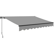 Toldo Manual Retrátil 360x220 cm Cinzento para Balcão