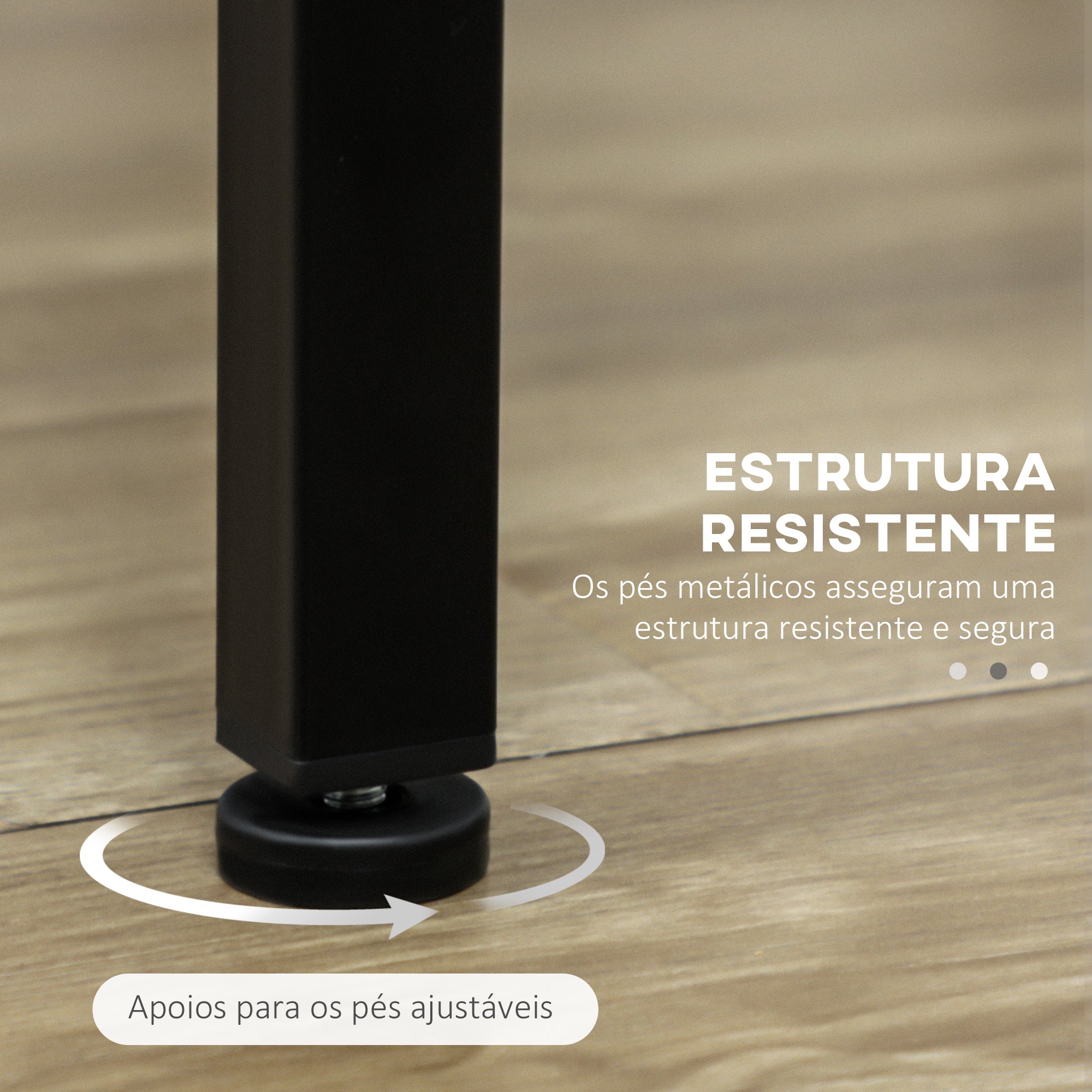 Conjunto de Móveis Altos – 110x50x89,5 cm – Marrom Rústico e Preto – MDF e metal