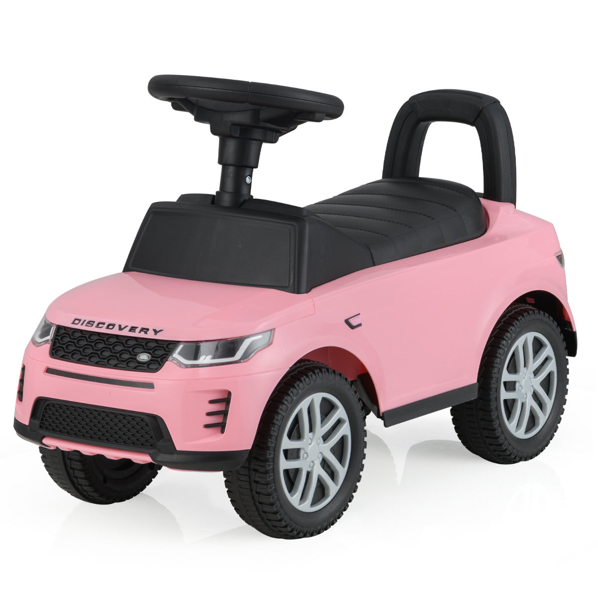 Carrinho de Empurrar para Crianças 12-36 Meses Brinquedo Deslizante de Chão com Buzina Sons e Armazenamento Brinquedo para Sentar e Deslizar - Rosa