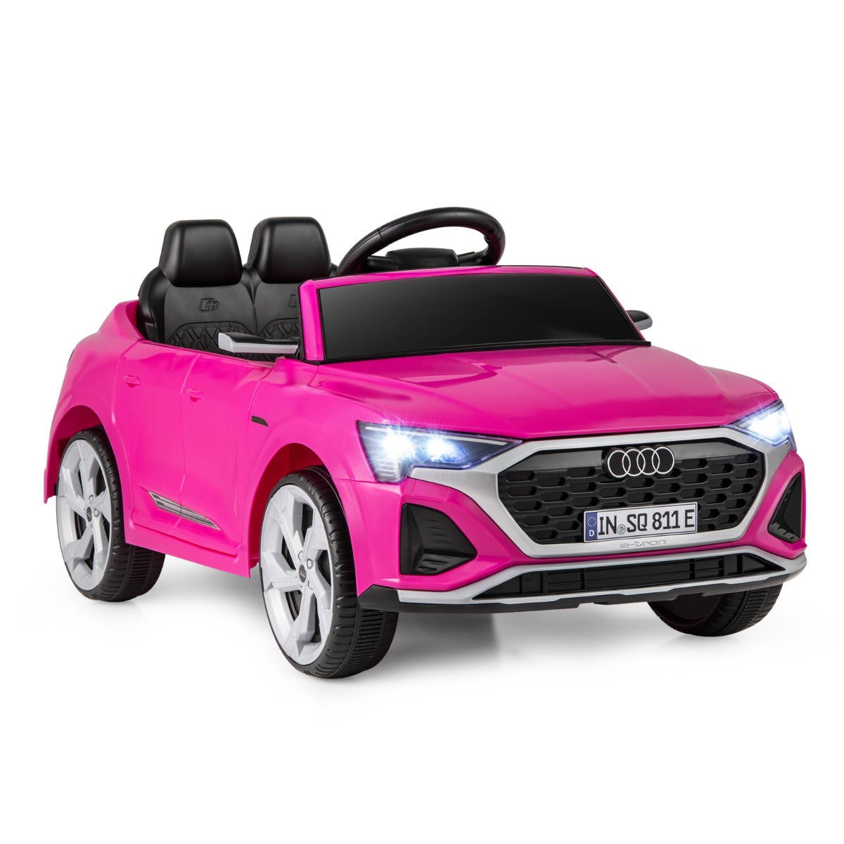 Carro Elétrico para Crianças – 12V – Rosa – Plástico