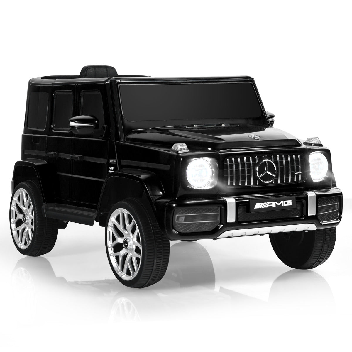 Carro Elétrico para Crianças 12V Mercedes-Benz G63 Carro de Passeio Brinquedo Elétrico Motorizado com Controlo Remoto 105,5 x 62 x 54,5 cm Preto