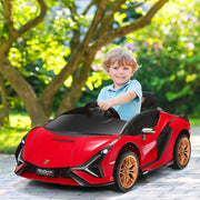 Carro Elétrico Infantil Montável com Bateria 12 V e Controlo Remoto 2,4 G Luzes LED MP3 Música Buzina 108 x 64 x 41 cm Vermelho