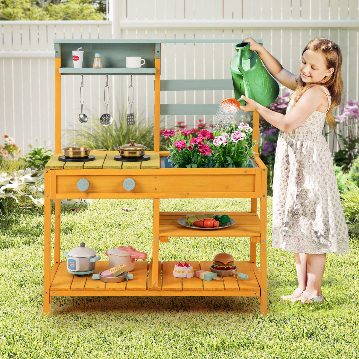 Cozinha de Brinquedo – Madeira de Abeto – Amarelo