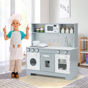 Conjunto de Cozinha de Brincar em Madeira – Branco e Cinzento – MDF