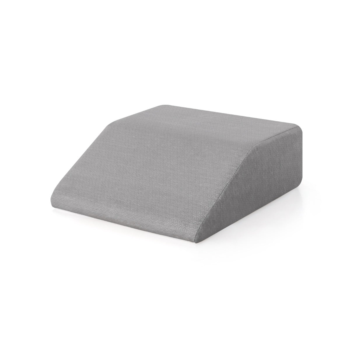 Almofada de Cunha para Elevar a Perna em Espuma de Memória Revestimento Respirável Amovível para Dormir Ler Gravidez 60 x 54,5 x 20 cm Cinzento