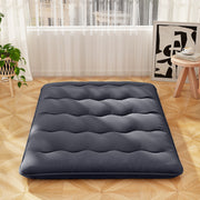Colchão Enrolável de Chão Tatami com Capa Lavável Colchonete Portátil com Bolsa de Transporte - Preto - 200 x 140 x 10 cm