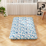 Colchão Enrolável de Chão Tapete Tatami com Capa Lavável Colchonete Portátil com Bolsa de Transporte - Azul Claro - 200 x 90 x 10 cm