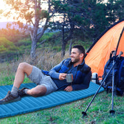 Colchão Insuflável de Campismo Impermeável e Confortável Colchonete Ultraleve para Caminhadas 197 x 63 x 7,5 cm Azul