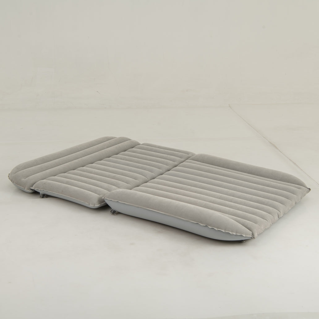 Colchão Insuflável para Carro Colchão de Ar para SUV Flocado com Bomba 3 Bocas e Bolsa de Transporte 190 x 130 cm Cinzento