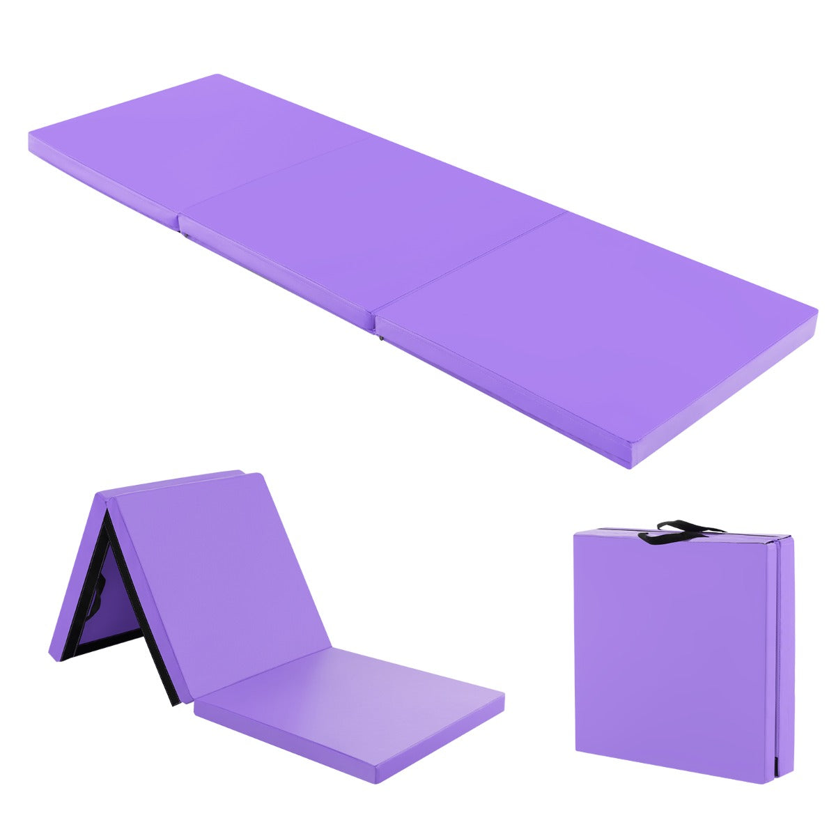 Colchonete de Exercício Dobrável – 180 x 60 x 5 cm – Roxo – EPE