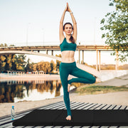 Colchoneta de Ginástica Antiderrapante Dobrável Tapete de Chão Macio Esteira de Exercício para Yoga Fitness Casa 240 x 116 x 5 cm Preto