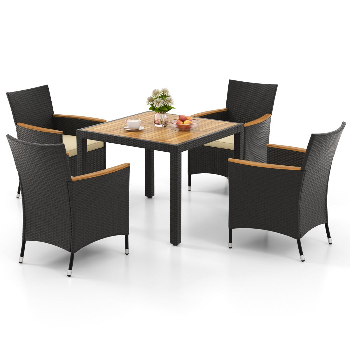 Conjuntos de Jantar de Jardim - 4 Cadeiras e 1 Mesa
