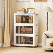 Conjunto de 3 Contenedores Plegables con Cubierta de 210 L - Solución de Almacenamiento Práctica