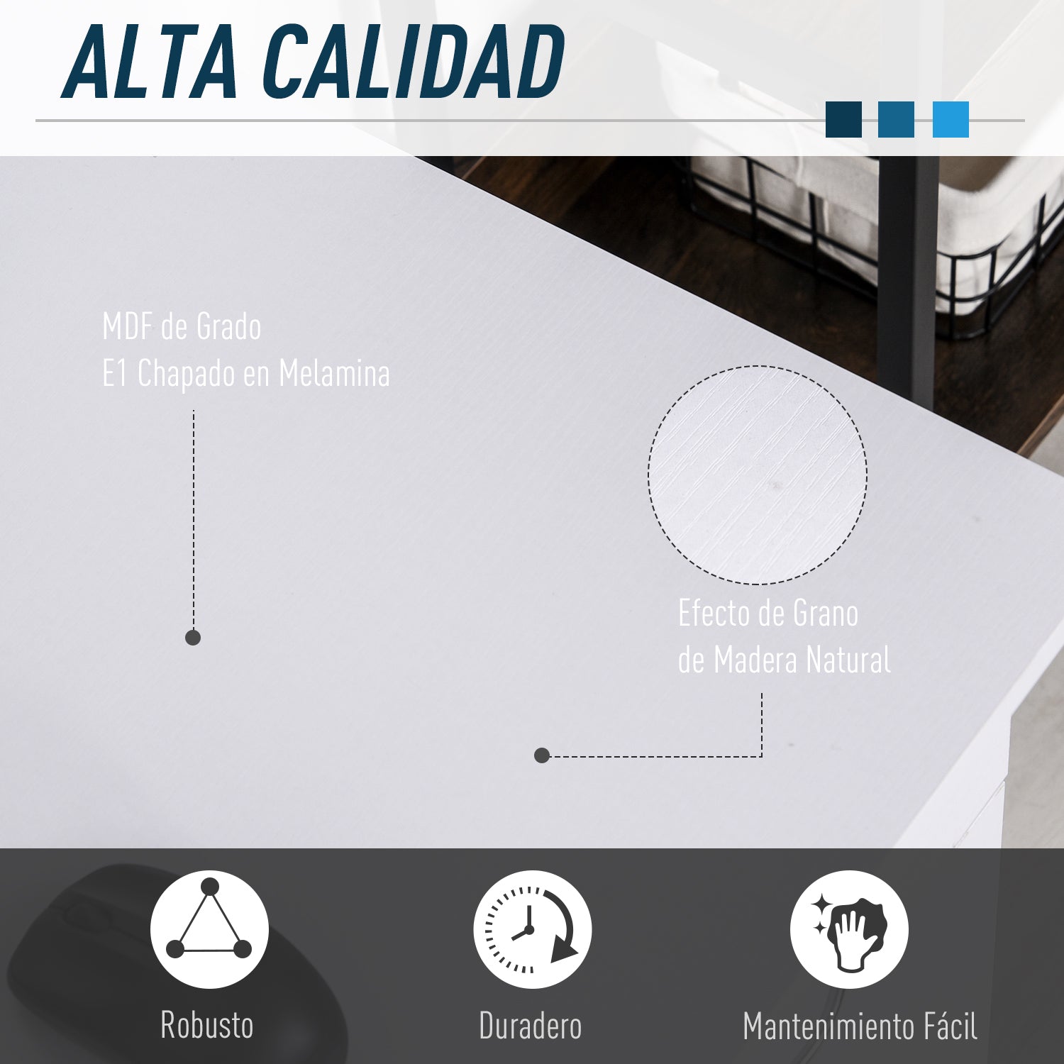 Secretária de Escritório com Prateleiras Abertas 120x60x74 cm - Branco