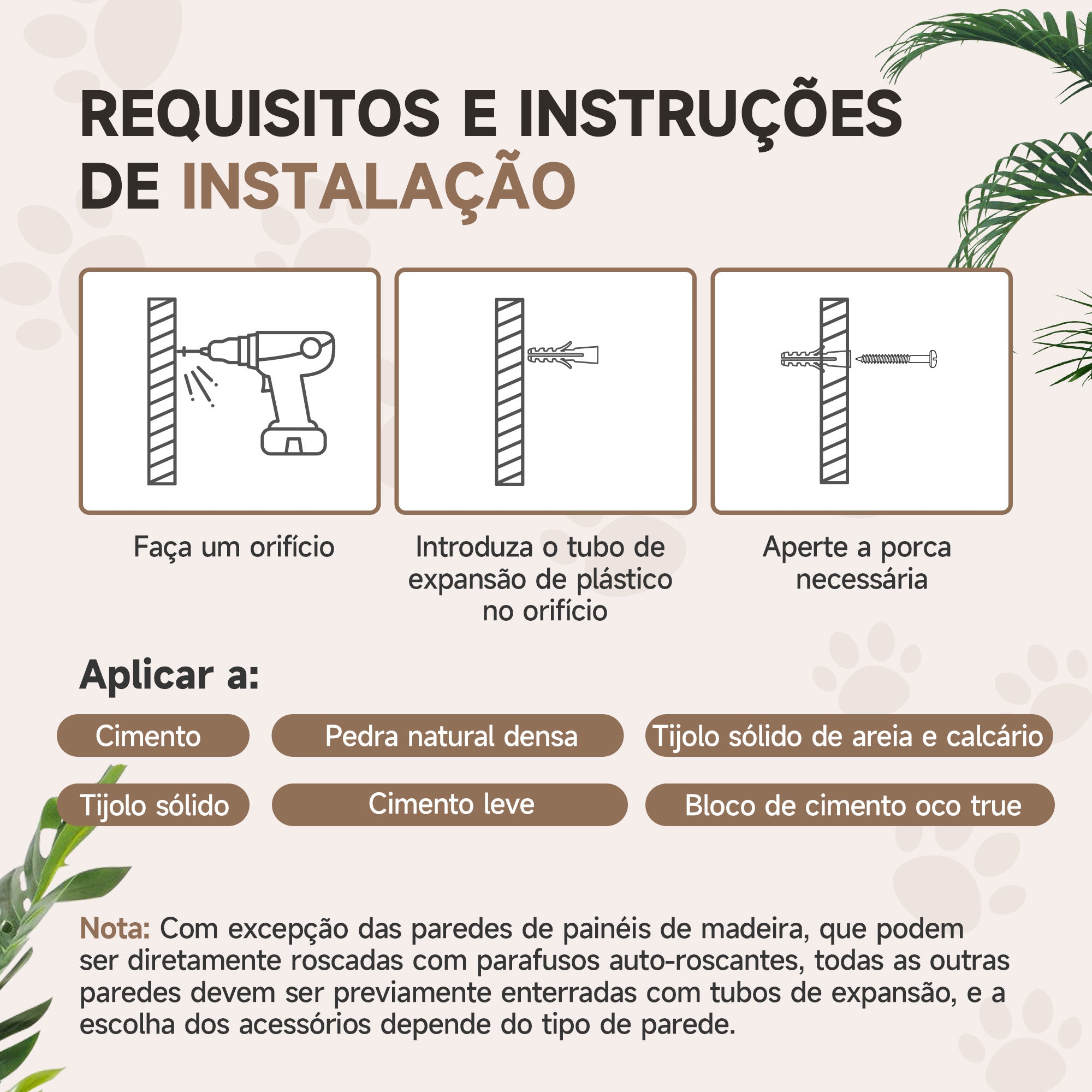 Prateleiras de Escalada para Gatos Bege 90x26x12,5 cm