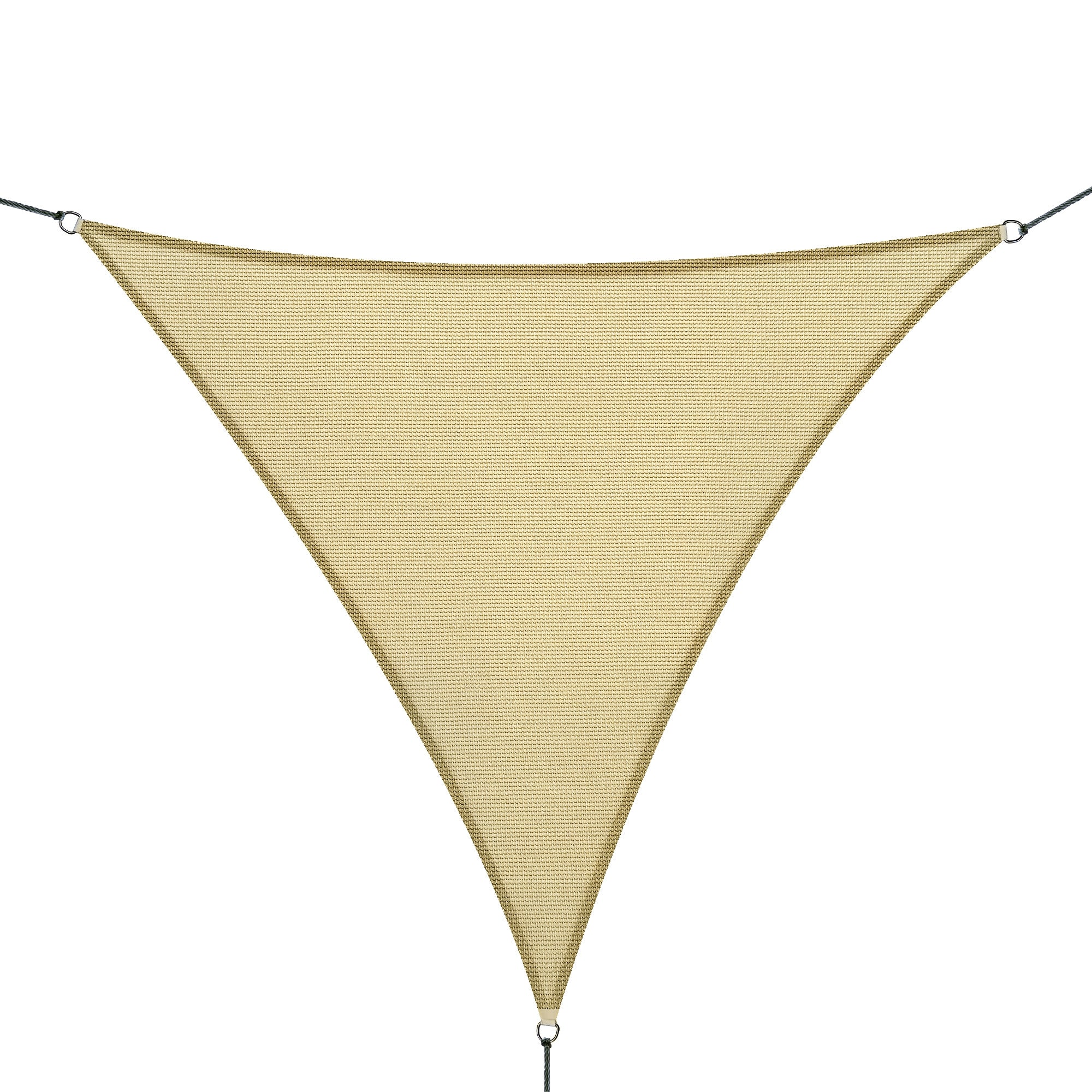 Toldo Vela Triangular 4x4x4m Cor Areia - Proteção UV para Terraço e Jardim