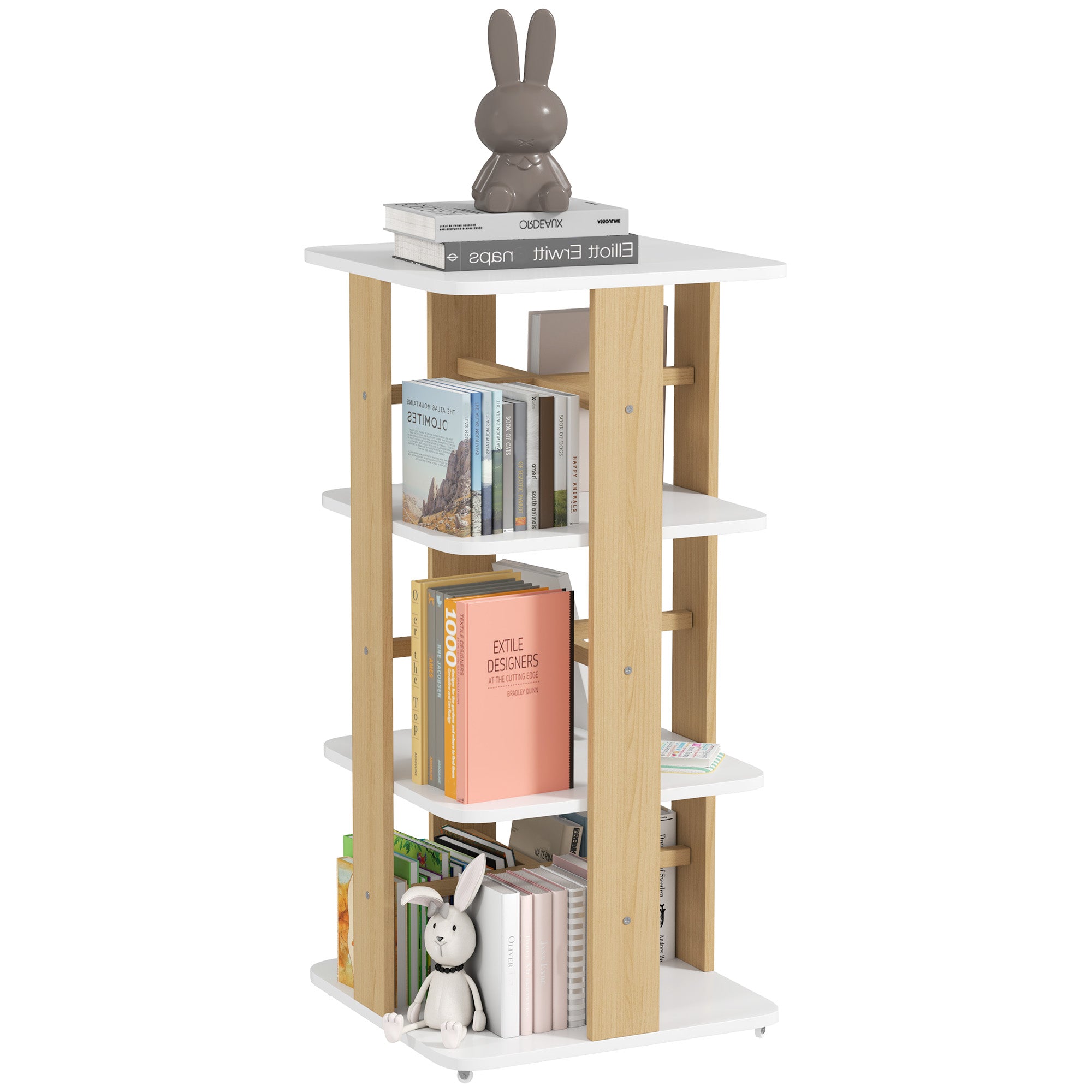 Estante Infantil com Rodas 48x48x99,5 cm - Branco