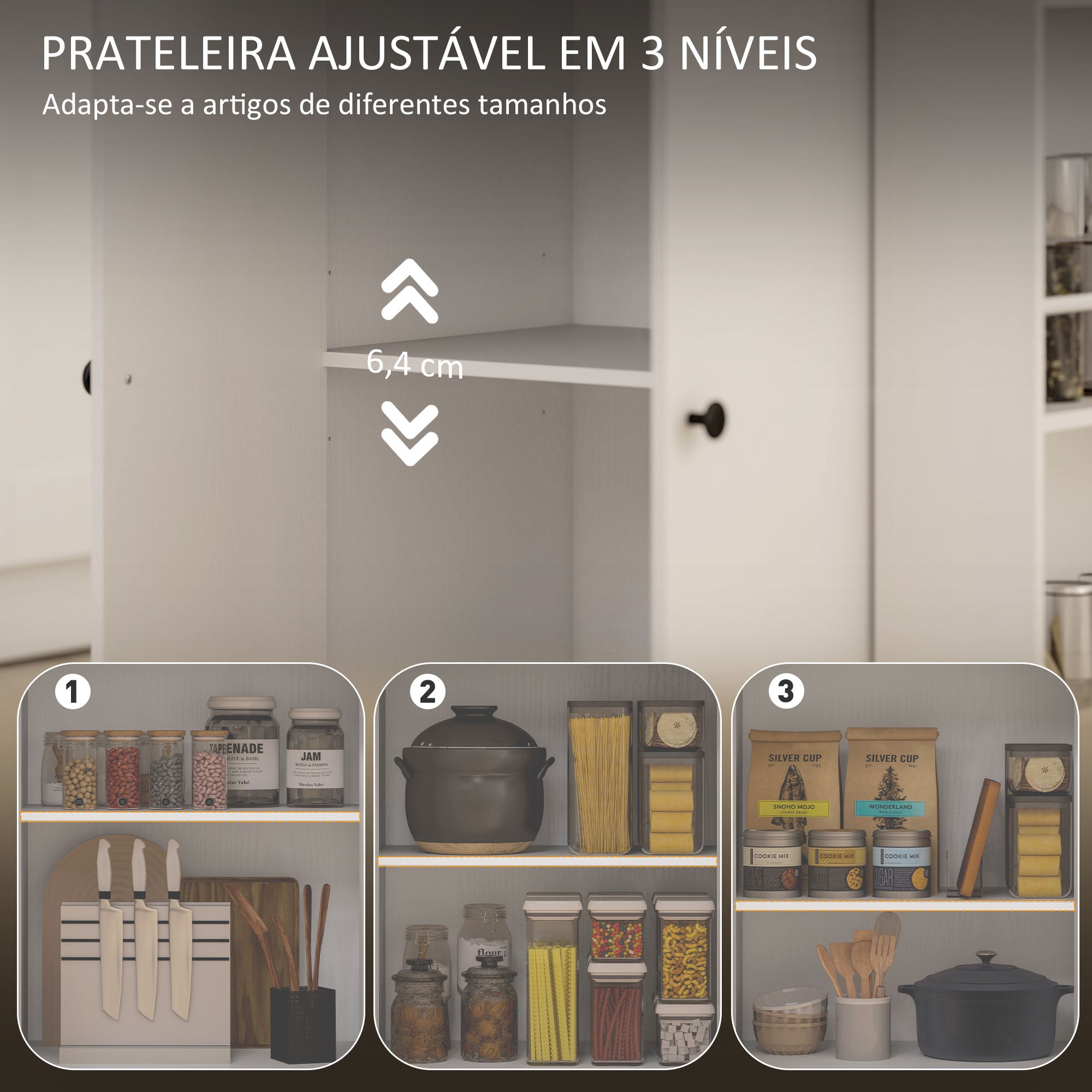 Ilha de Cozinha Móvel – 82x38x86,5 cm – Branca – Melamina e MDF