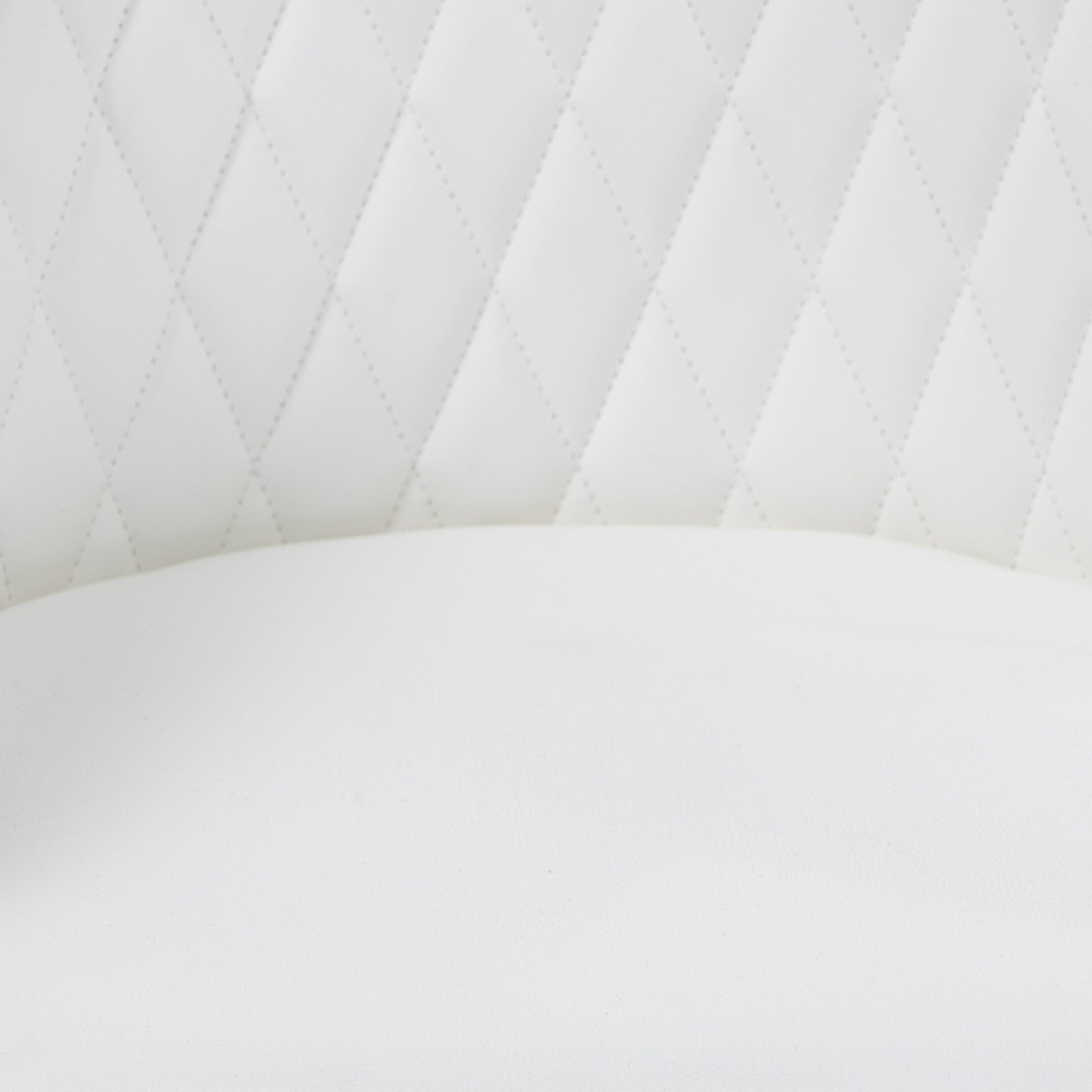 Cadeira de Escritório Giratória de Couro PU Branco 59x60x100 cm