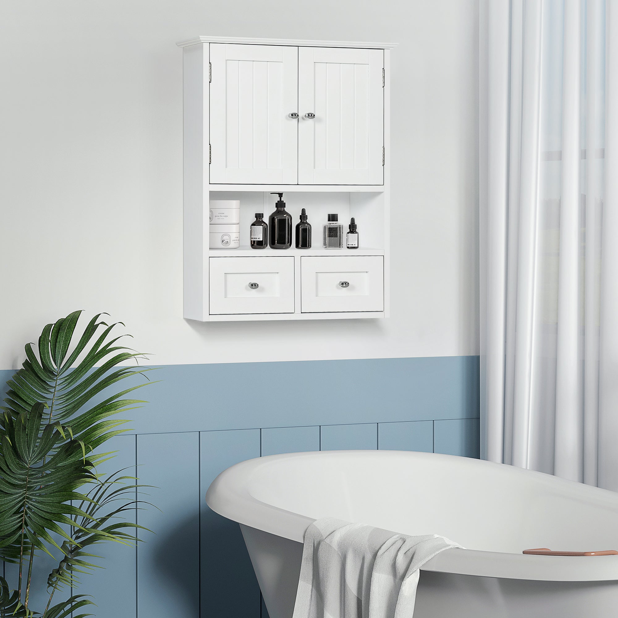 Armário de Parede para Casa de Banho 50,8x17,8x66 cm Branco