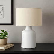 Candeeiro de Mesa – 30cm – Creme – PVC