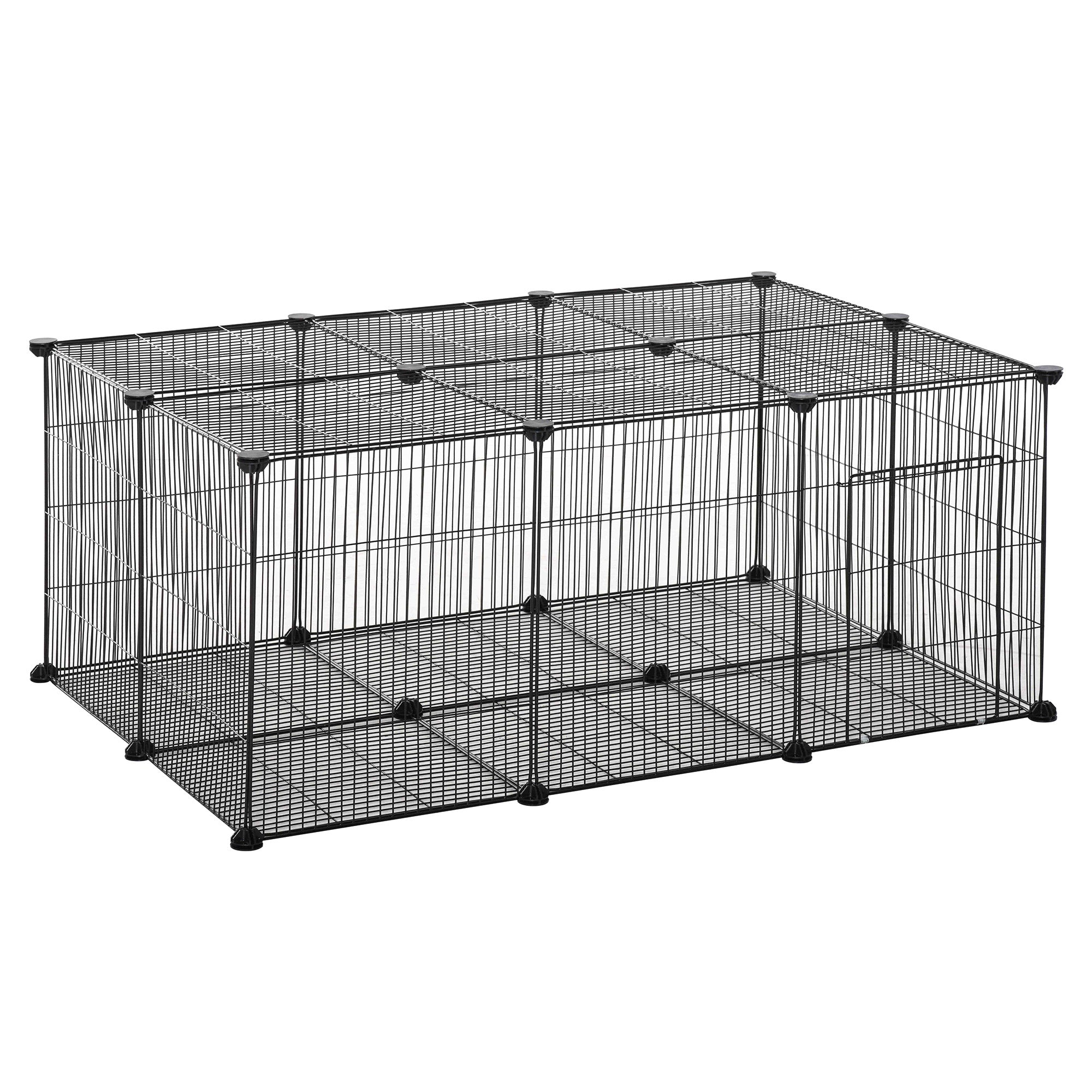 Recinto Modular para Pequenos Animais 105x70x45 cm - Preto