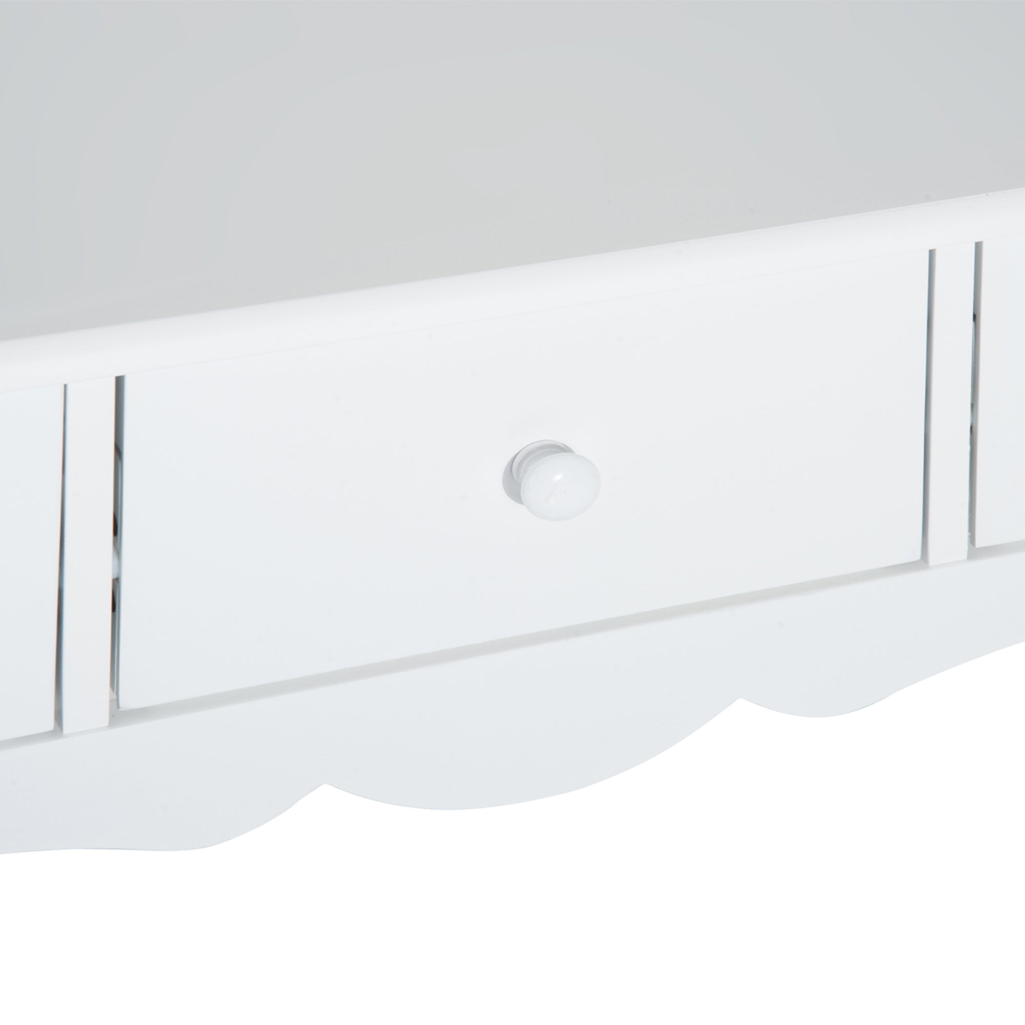 Mesa Consola Elegante com 3 Gavetas 100x32x85cm - Cor Branco