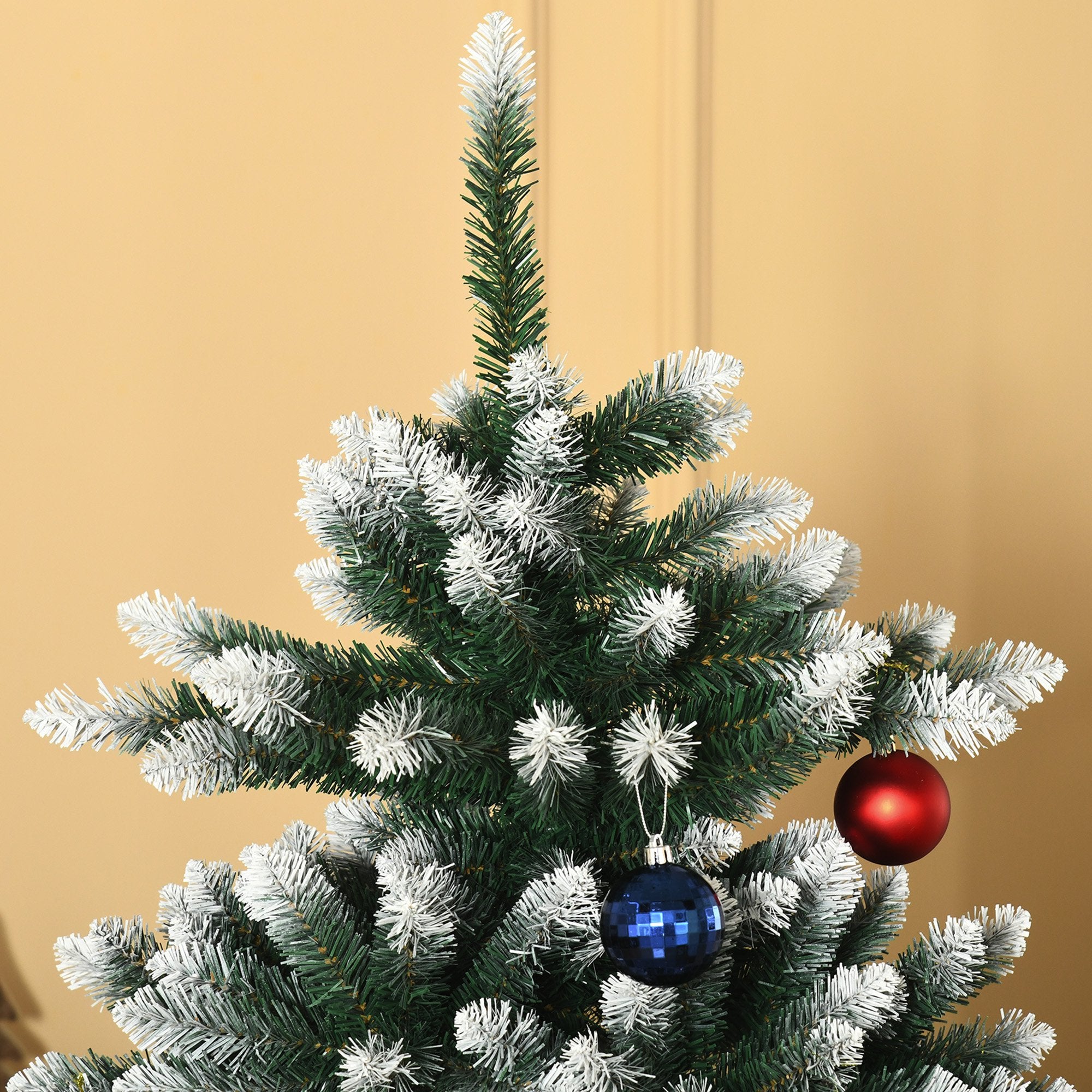 Árvore de Natal 210 cm Verde Realista com Efeito de Neve