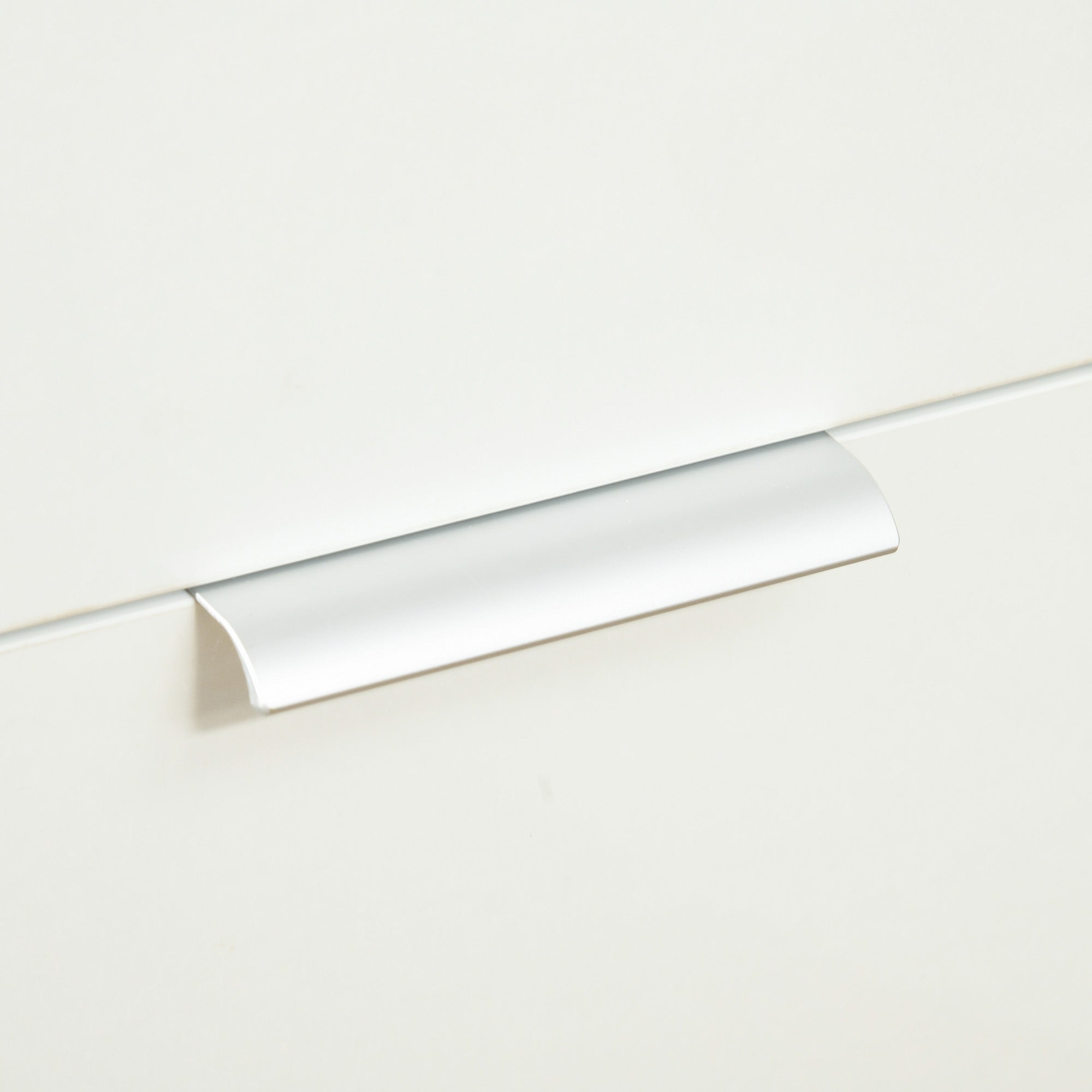 Cómoda Moderna 4 Gavetas Branco e Madeira 70x35x92 cm