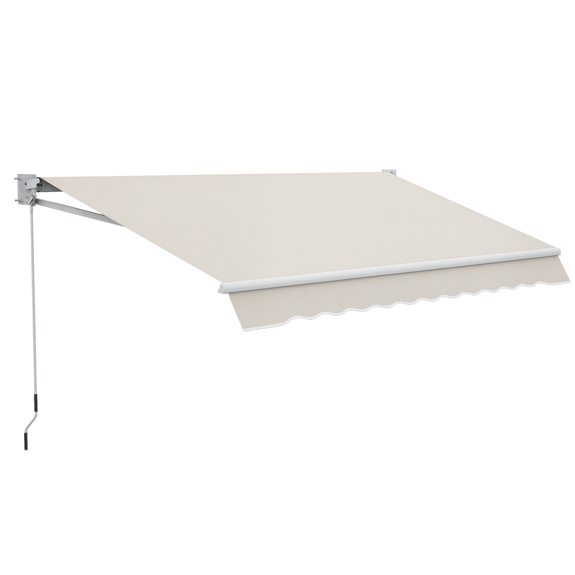 Toldo Manual Retrátil 200x295 cm Cor Creme