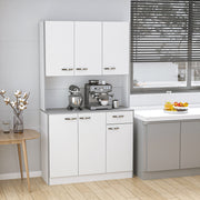 Armário Alto de Cozinha – 101x39x180 cm – Branco – Melamina
