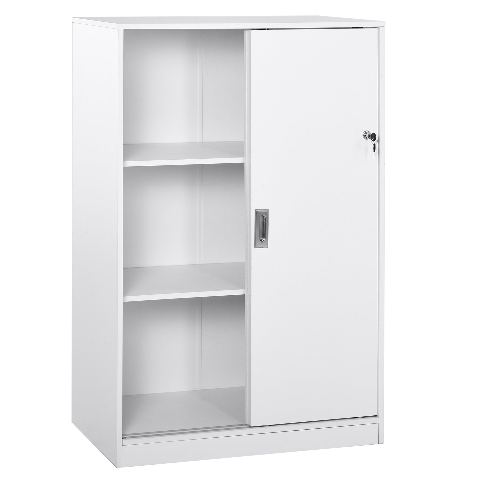 Armário de Escritório 80x40x120cm Branco - Organização e Segurança
