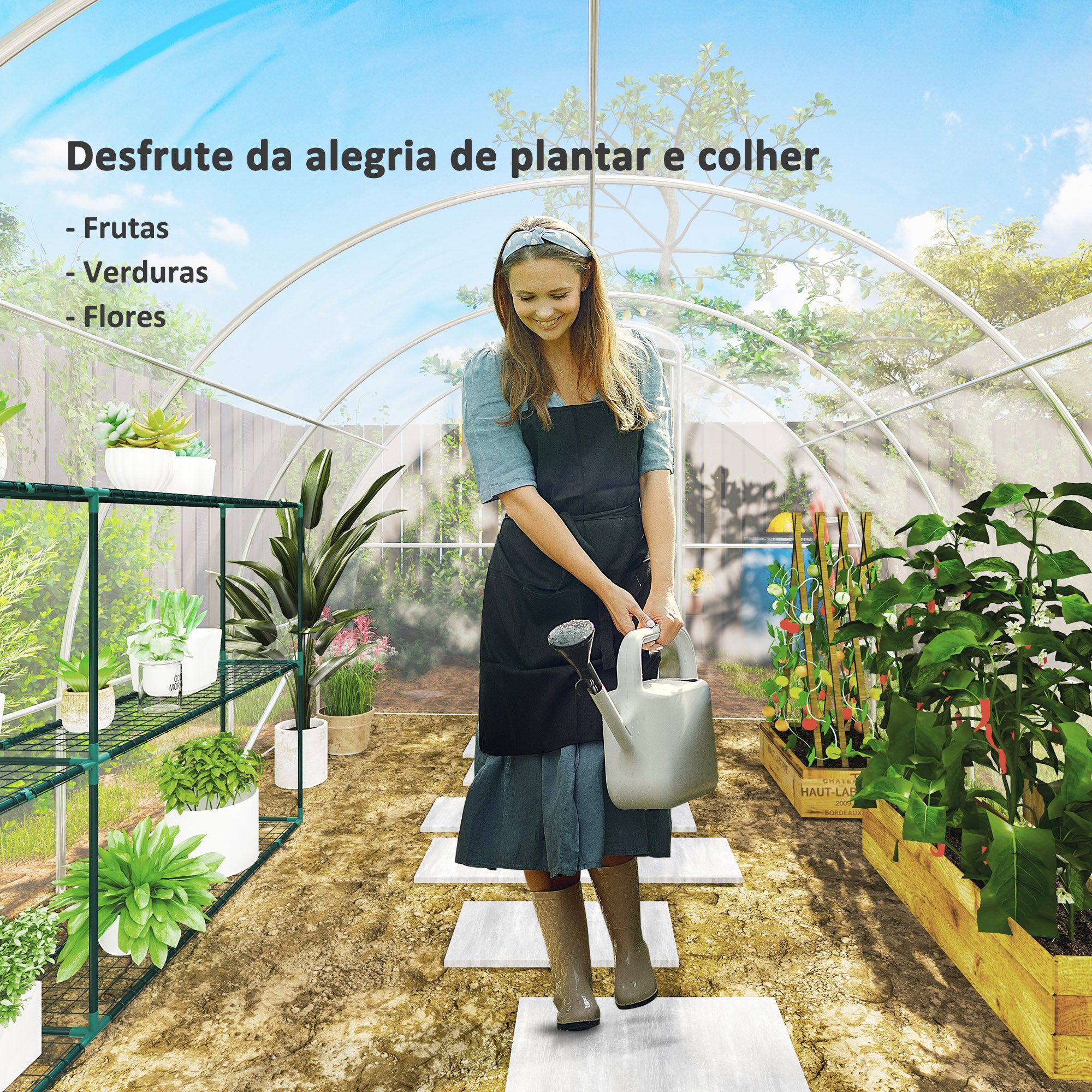 Estufa de Jardim 395x295x195 cm Transparente