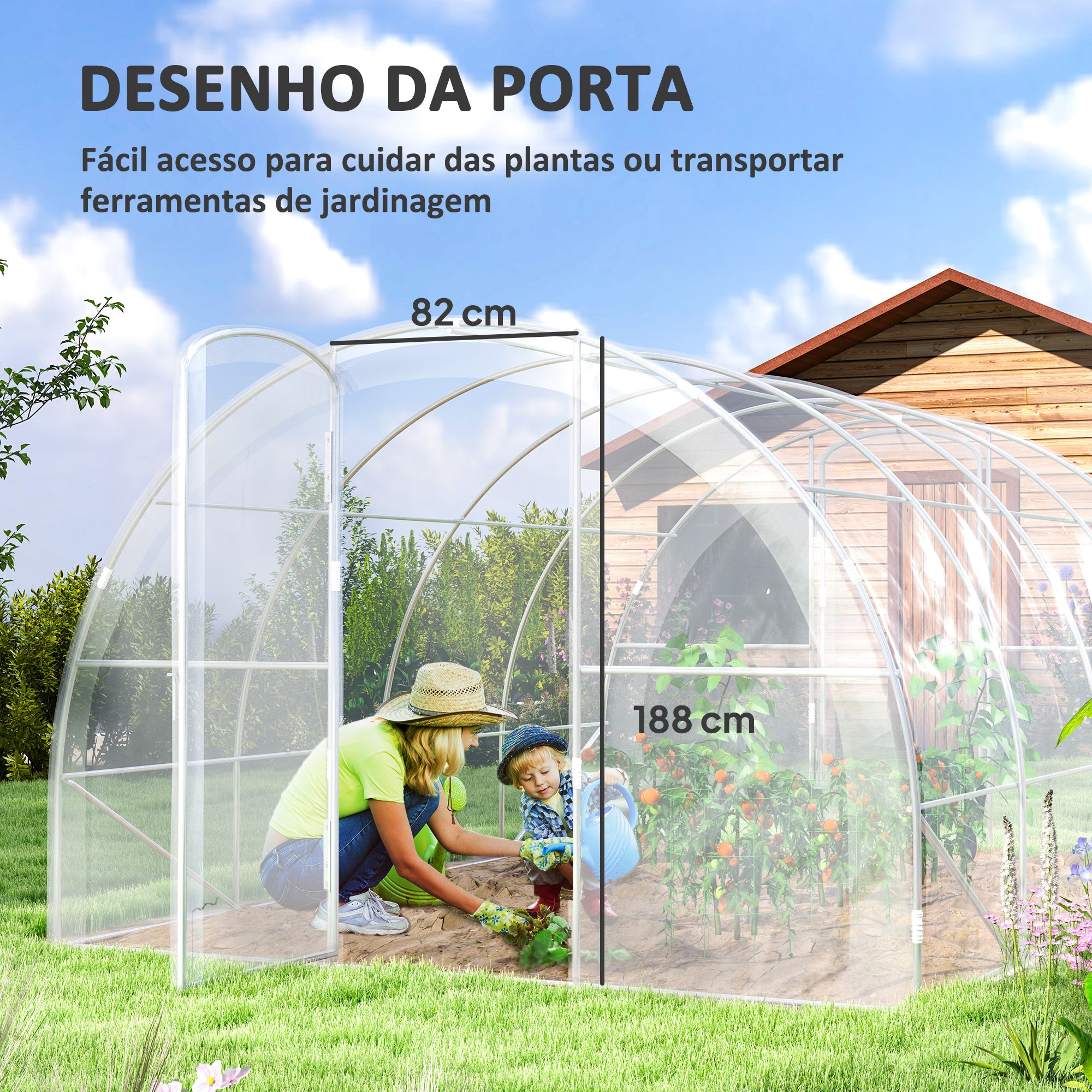 Estufa de Jardim 395x295x195 cm Transparente