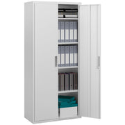 Armário de Arquivos Metálico 80x40x180 cm - Branco