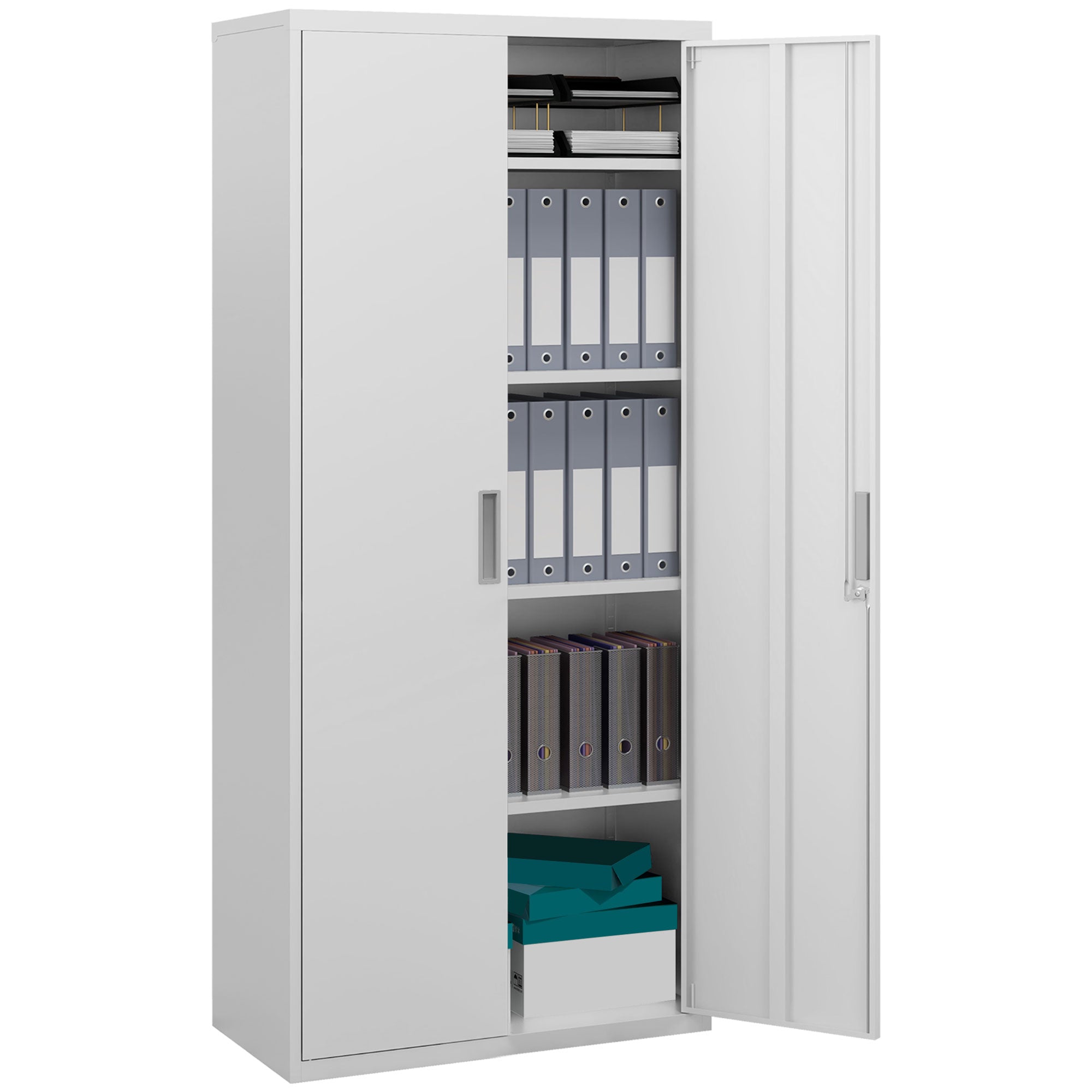 Armário de Arquivos Metálico 80x40x180 cm - Branco