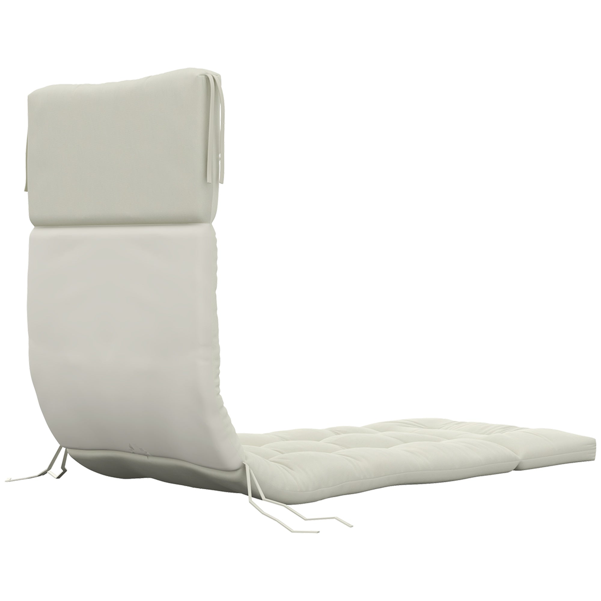 Almofada Retangular 200x60x13 cm em Cor Creme para Espreguiçadeira