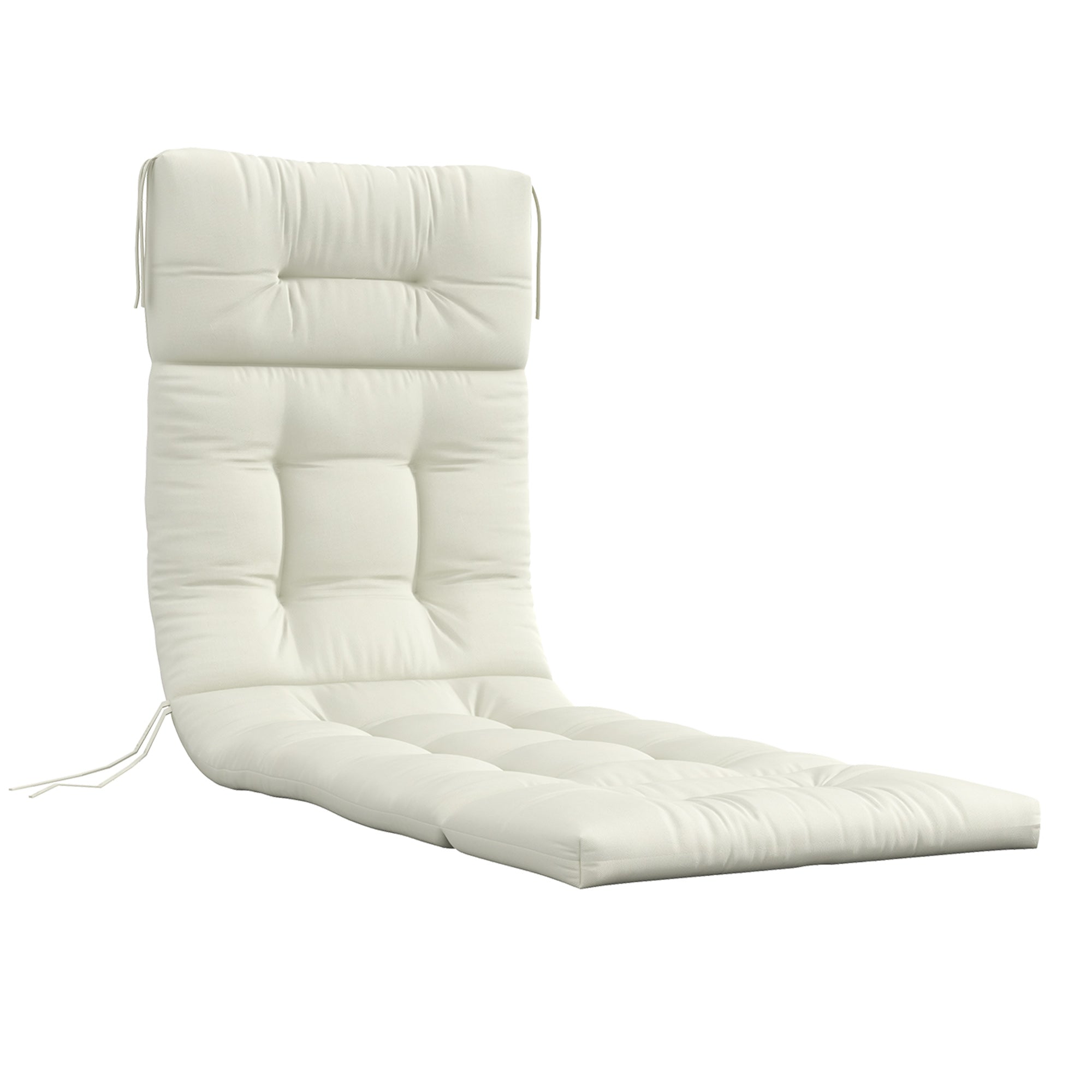 Almofada Retangular 200x60x13 cm em Cor Creme para Espreguiçadeira
