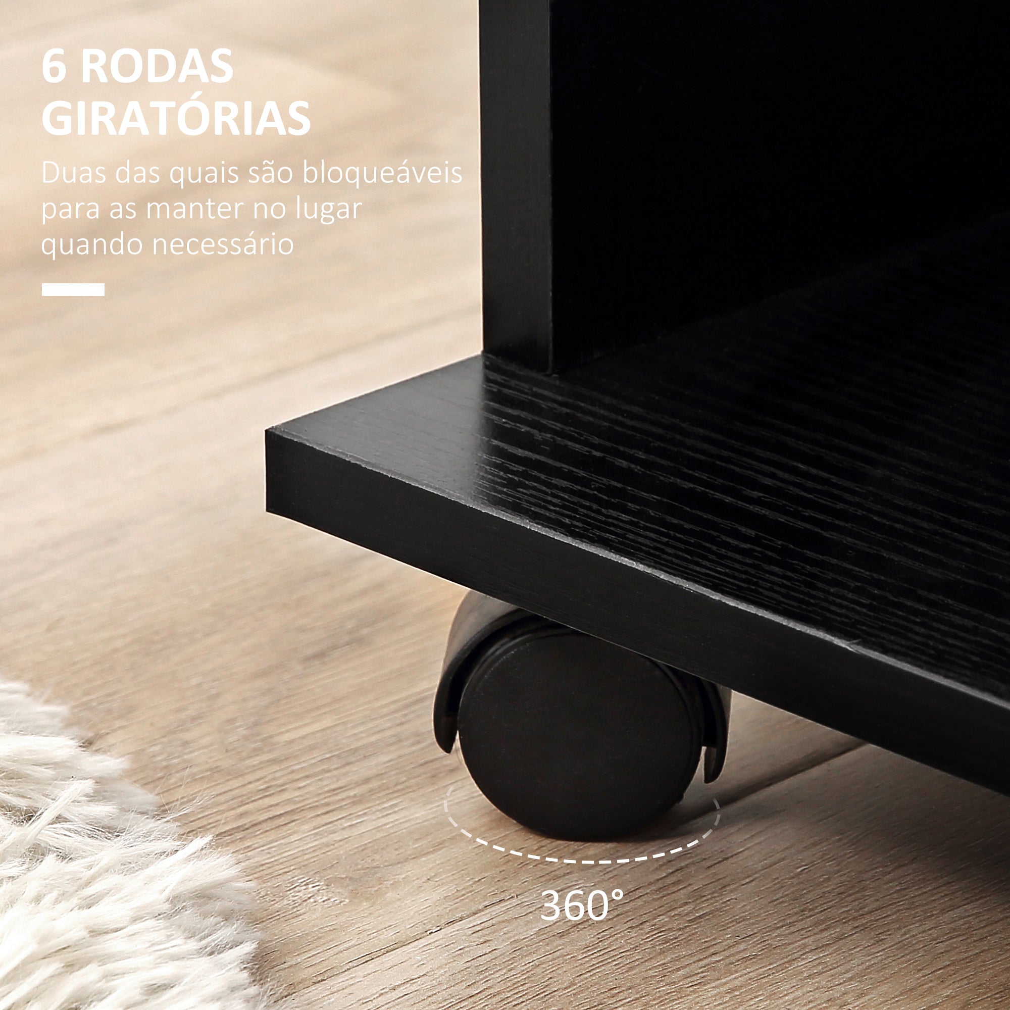 Roupeiro Aberto com 2 Barras - 120x40x128 cm - Preto