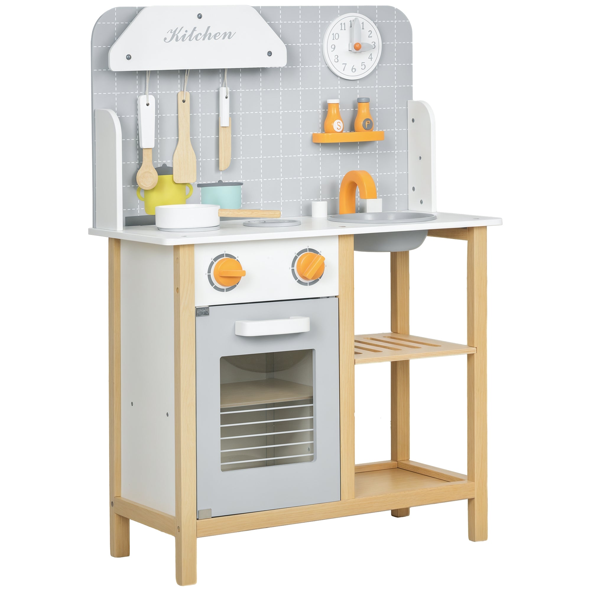 Cozinha de Brinquedo Multicor 57x26x82 cm para Crianças acima de 3 Anos