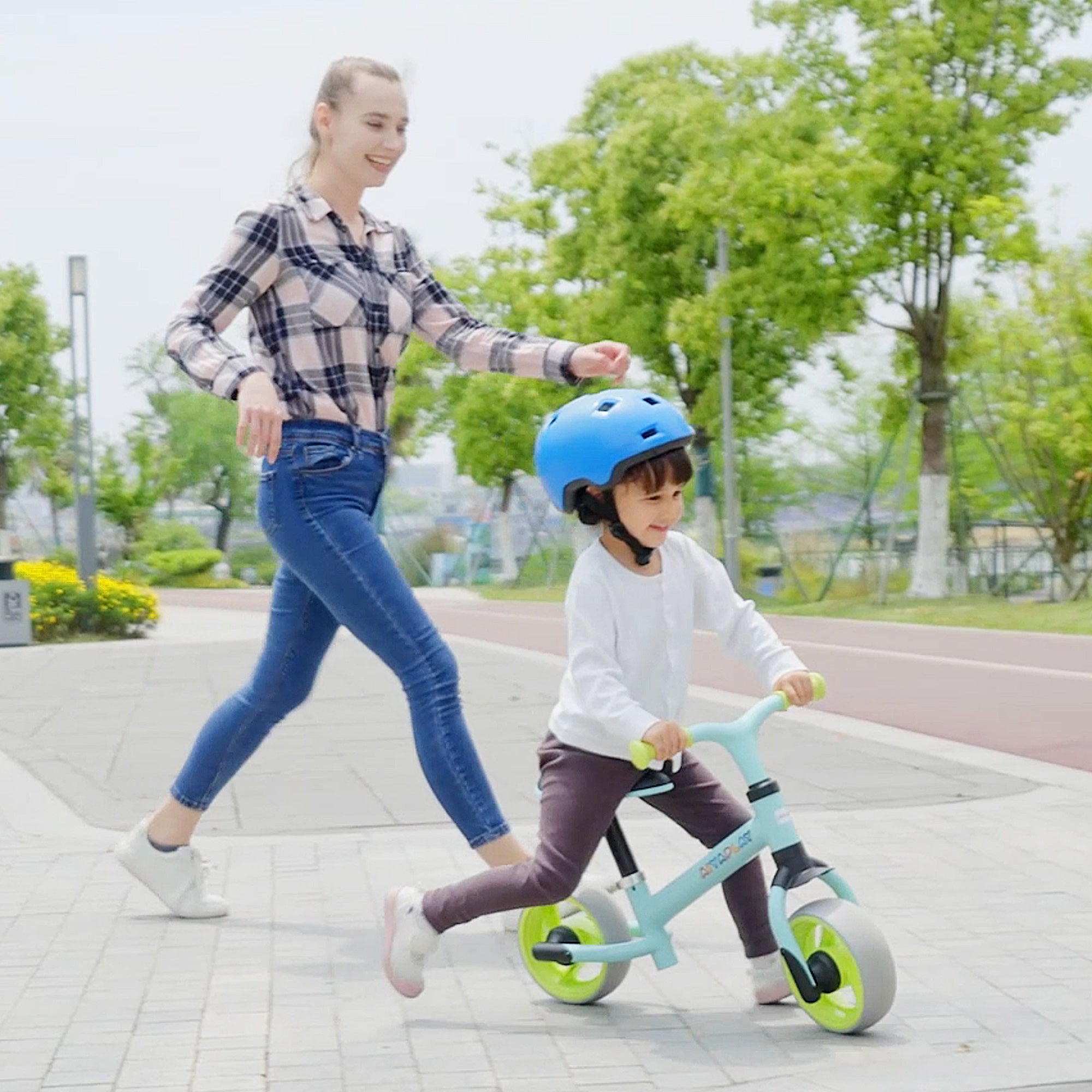 Bicicleta de Equilíbrio Verde 66,5x34x47 cm para Crianças de 18-48 Meses