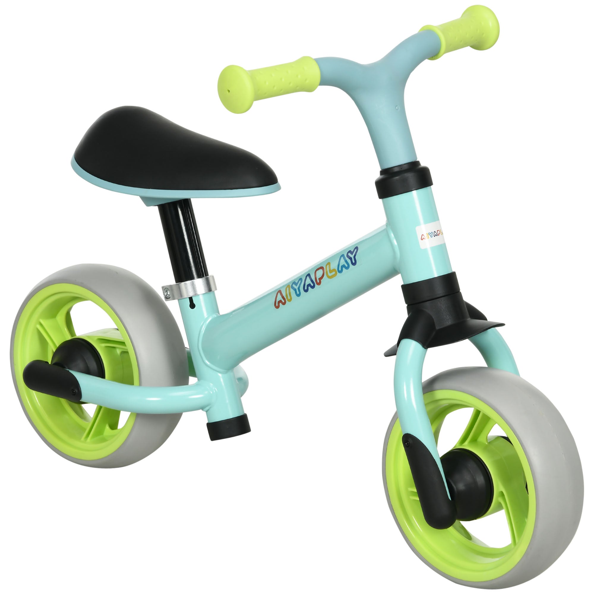 Bicicleta de Equilíbrio Verde 66,5x34x47 cm para Crianças de 18-48 Meses
