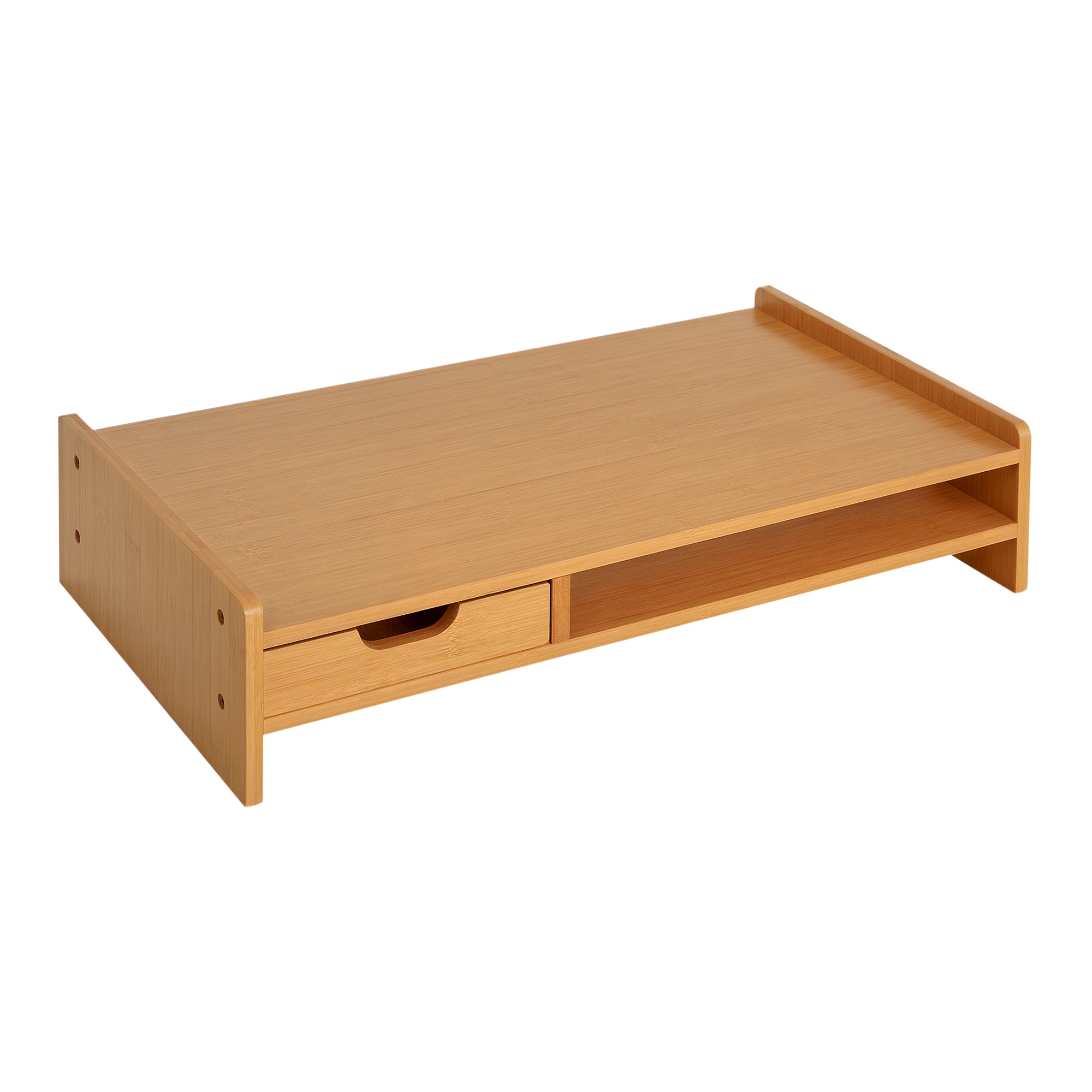 Suporte para Monitor de Bambu 49x25,5x11,5 cm - Cor de Madeira Natural