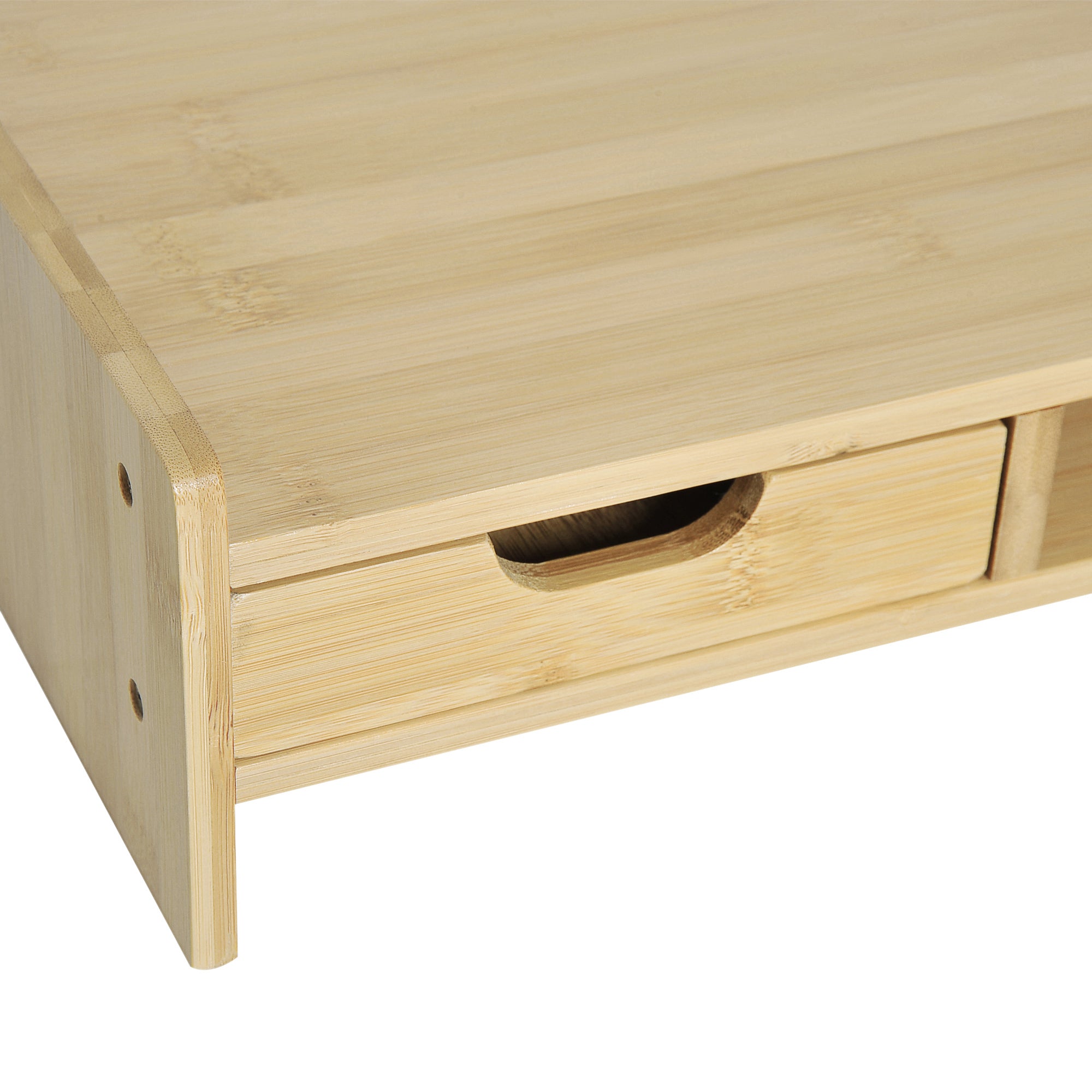 Suporte para Monitor de Bambu 49x25,5x11,5 cm - Cor de Madeira Natural