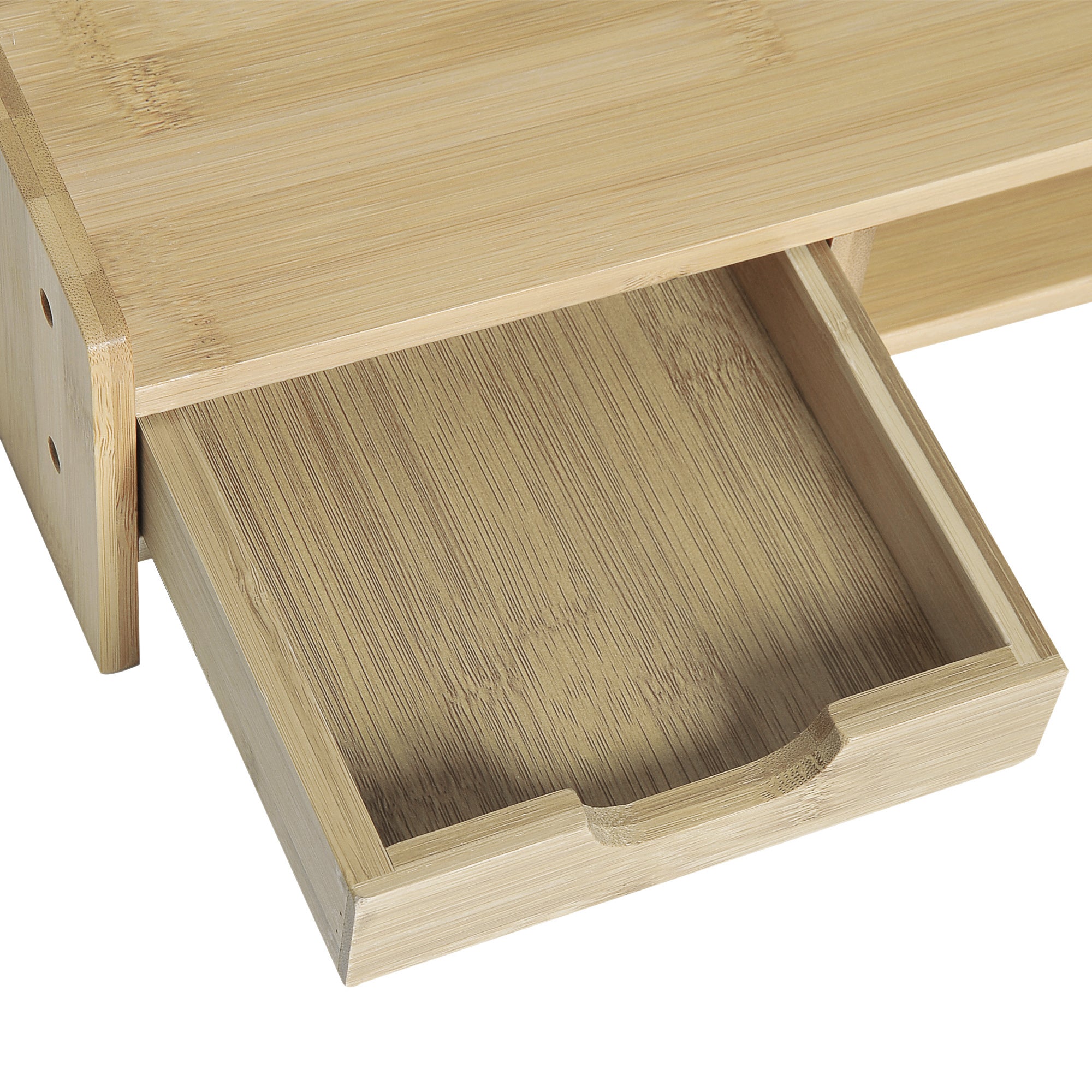 Suporte para Monitor de Bambu 49x25,5x11,5 cm - Cor de Madeira Natural