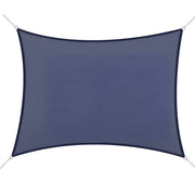 Vela de Sombra Retangular Azul 400x600 cm HDPE Proteção UV
