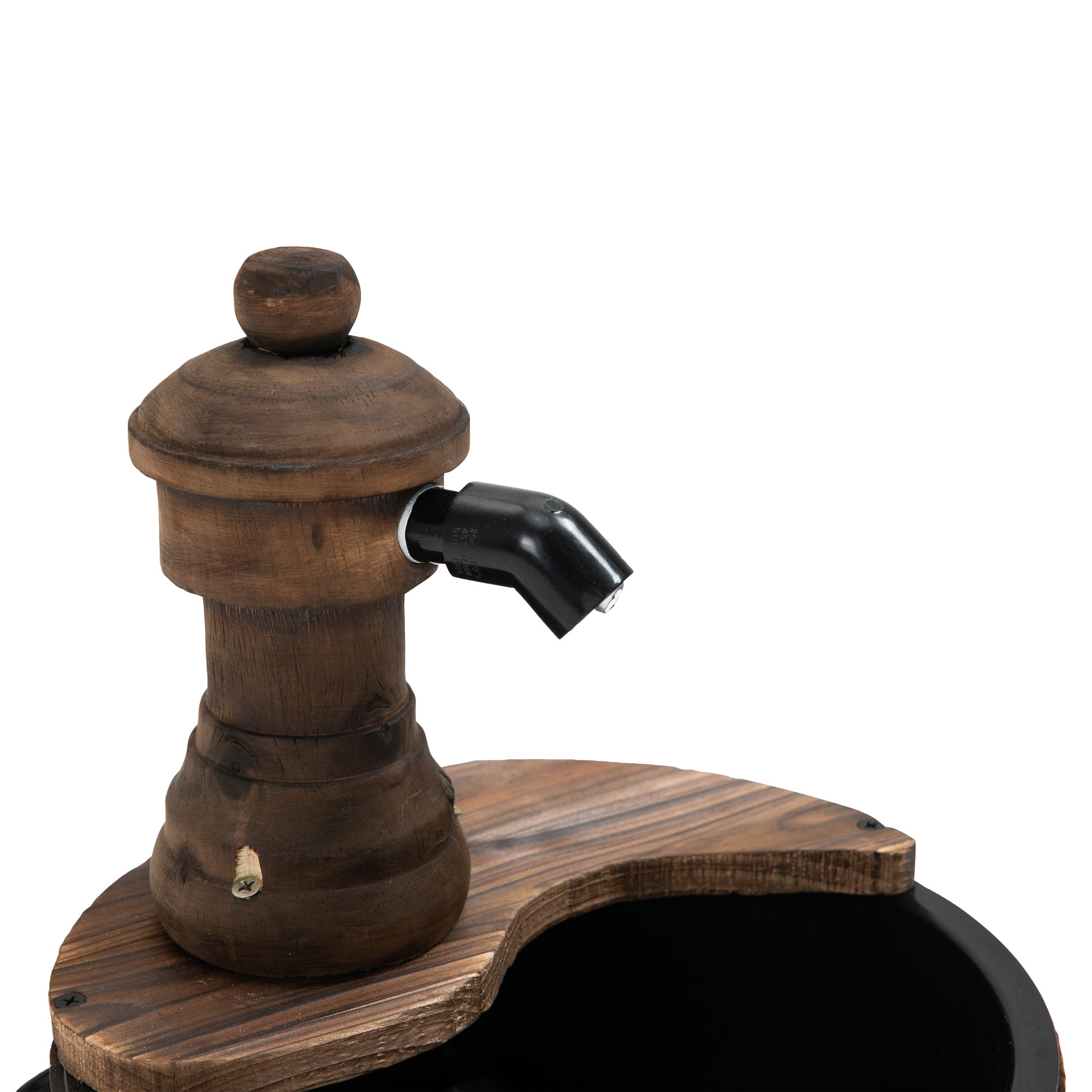 Fonte de Água em Cascata Ø27x37 cm - Madeira Rústica